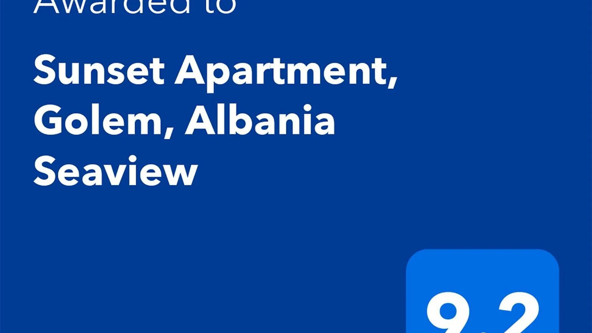 Sunset Apartment, Golem, Albania Seaview Apartamento